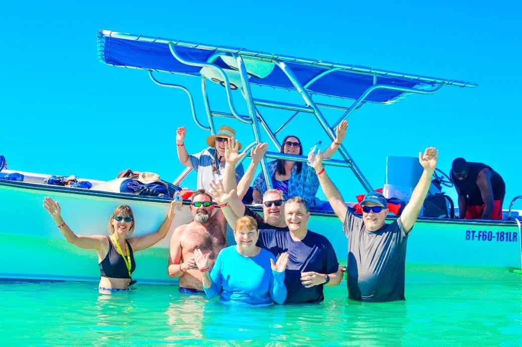 Travelers on the Saona Island excursion